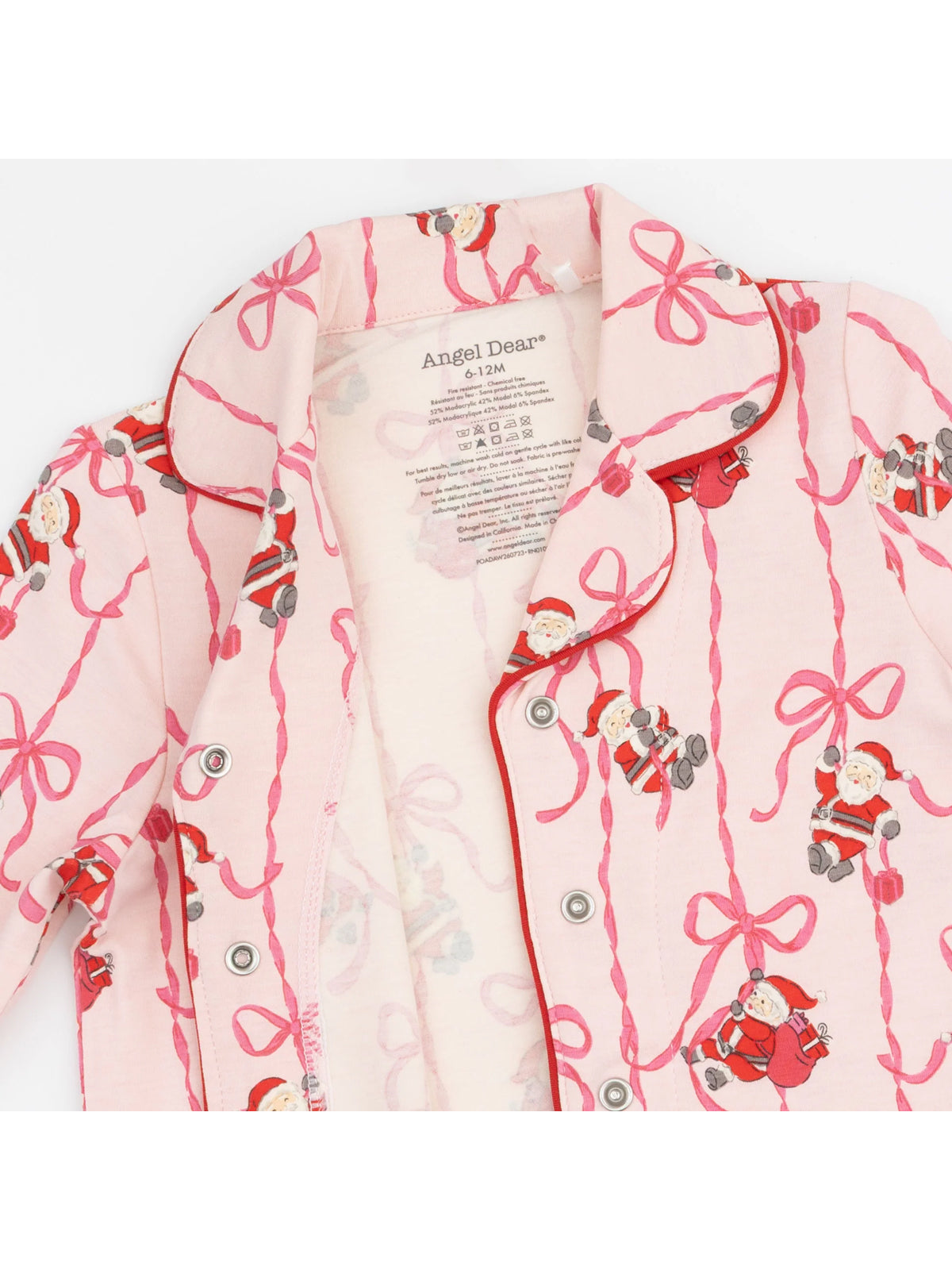 Knit Kids Long Sleeve Coat Style with Pant, Bows & Santa