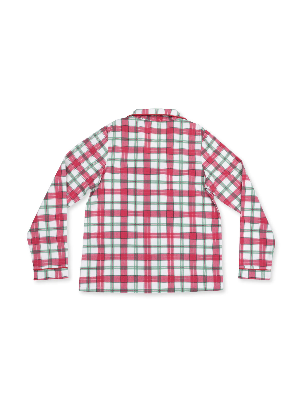 Brushed Twill Adult Coat Style Lounge Set with Pockets, Holiday Plaid