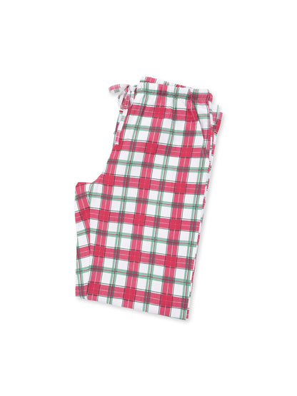 Brushed Twill Adult Loungewear Pant, Holiday Plaid