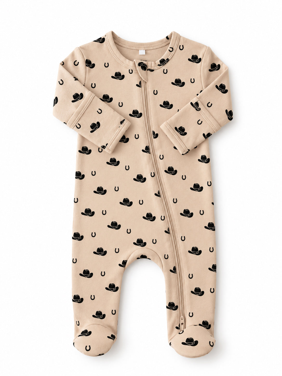 Cowboy Hats / Organic Cotton 2-Way Zip Footie