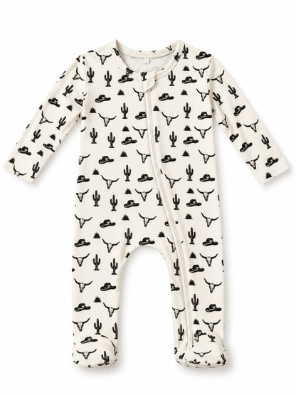Wild West / Organic Cotton 2-Way Zip Footie