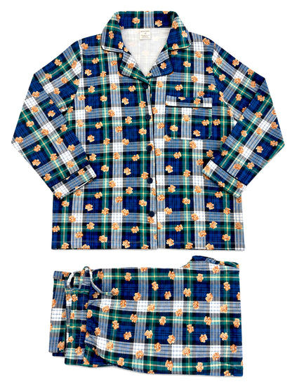 Men's Lounge Set, Classic Teddy Plaid