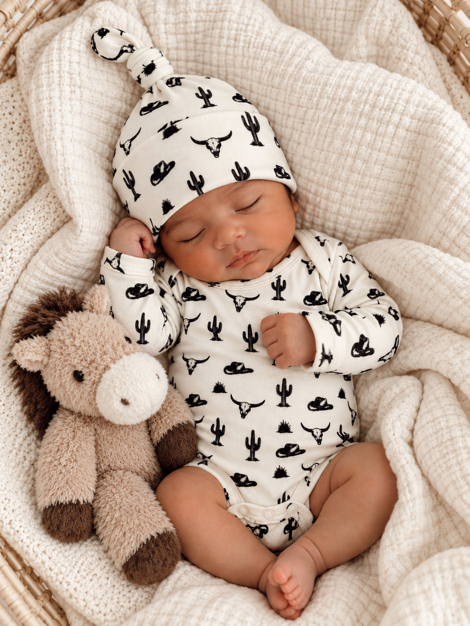Wild West / Organic Cotton Long Sleeve Bodysuit