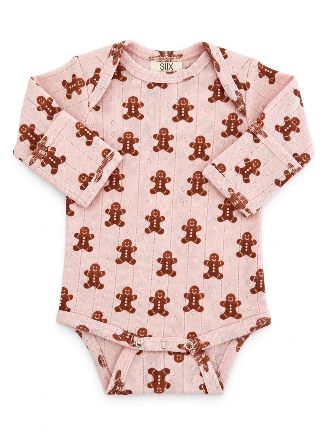 Blush Gingerbread / Organic Pointelle Long Sleeve Bodysuit