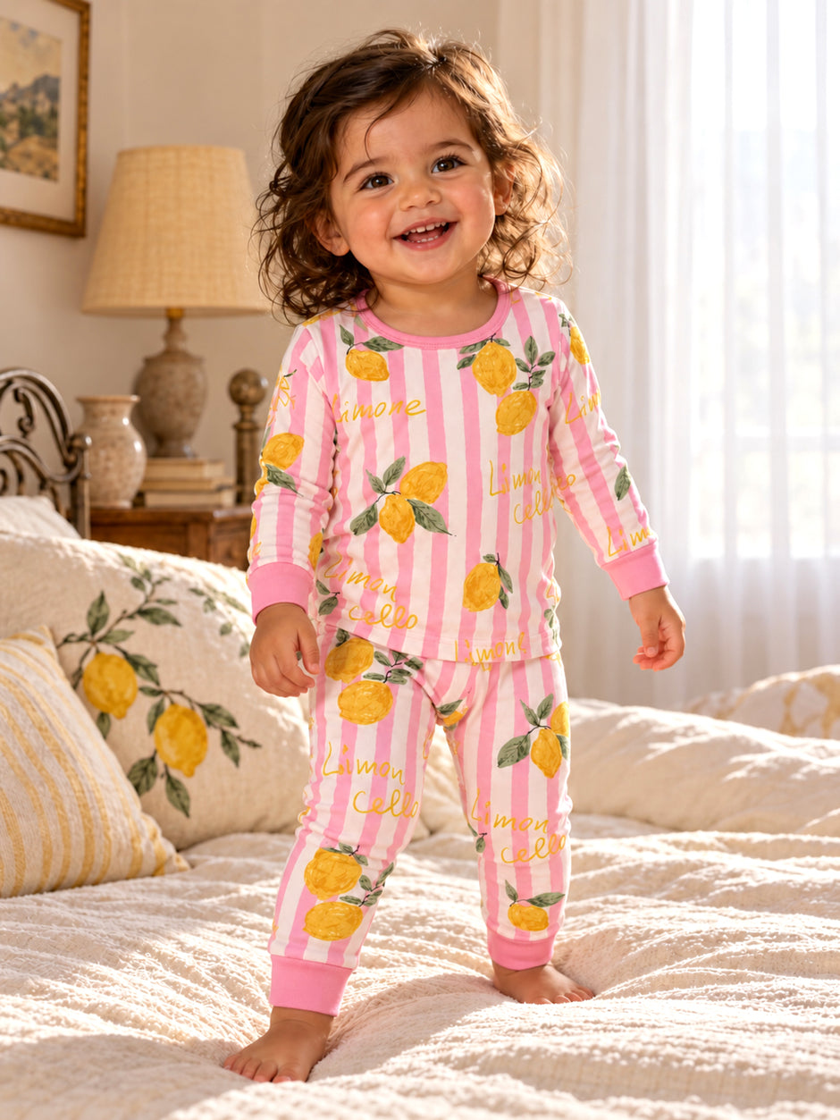 Long Sleeve 2-Piece Set, Lemon Amore