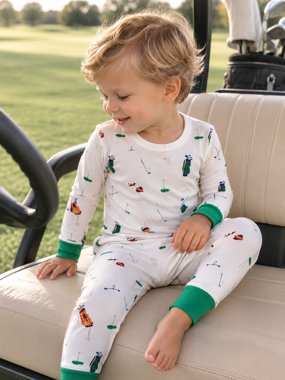 2-Piece Long Sleeve Lounge Wear Set, Golf
