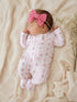 2-Way Zip Ruffle Footie, Bella Rose Stripe