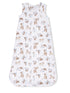 Children's sleep sack featuring a playful horse and cowboy-themed pattern in soft colors. Ideal for cozy sleep.