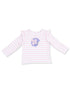 Long Sleeve Ruffle Tee, Football Helmets Pink