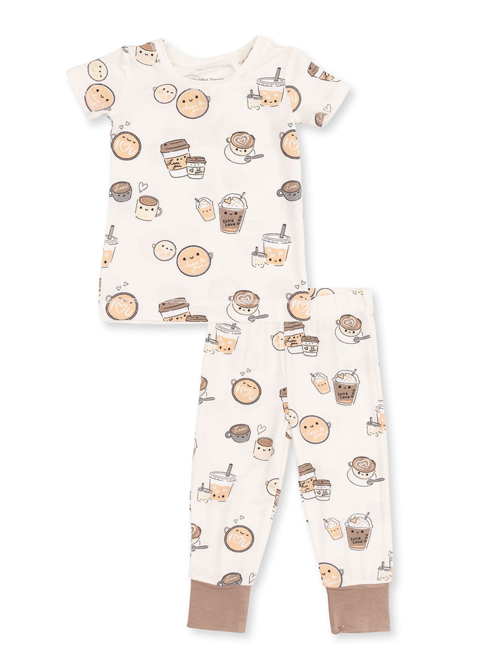 Short Sleeve Loungewear Set, Love You a Latte