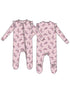 Velour Ruffle Sleeve 2-Way Zip Footie, Nora Floral