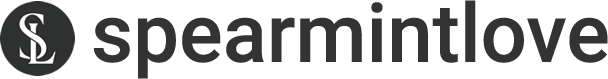 Logo of Spearmintlove, featuring stylized initials "SL" within a circle and the full name in modern typography.