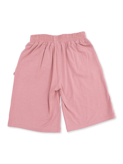 Wide Leg Pant w/ Ruffle Pocket, Rose Tan