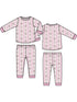 Long Sleeve Loungewear Set, Bella Rose Stripe