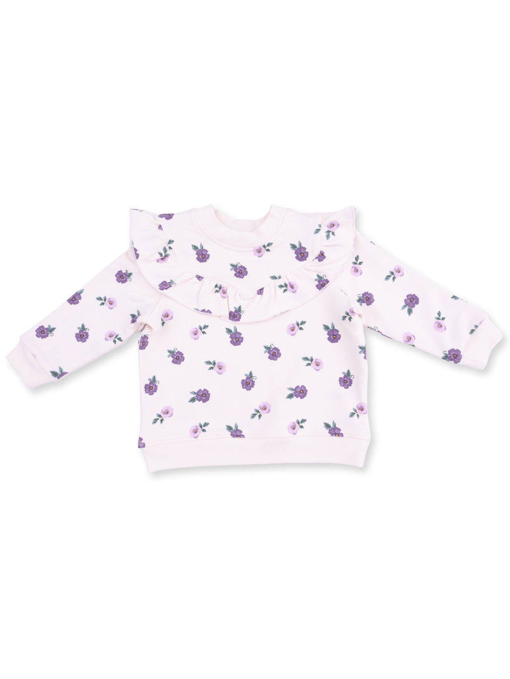V-Ruffle Sweatshirt, Violetta Floral