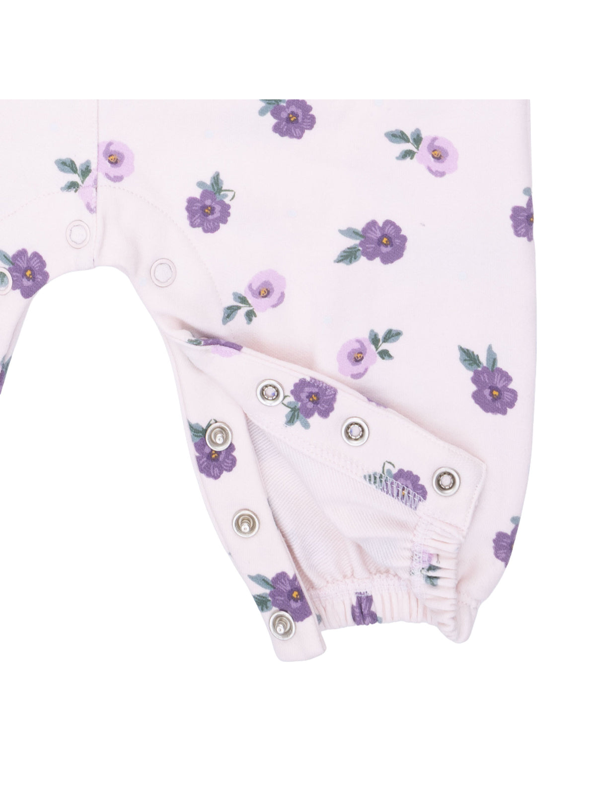 Ruffle V-Overalls and Long Sleeve Bodysuit, Violetta Floral