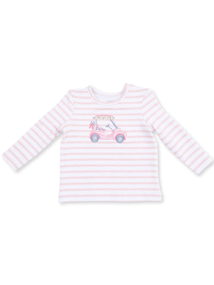 Long Sleeve Shirt, Pink Golf Cart