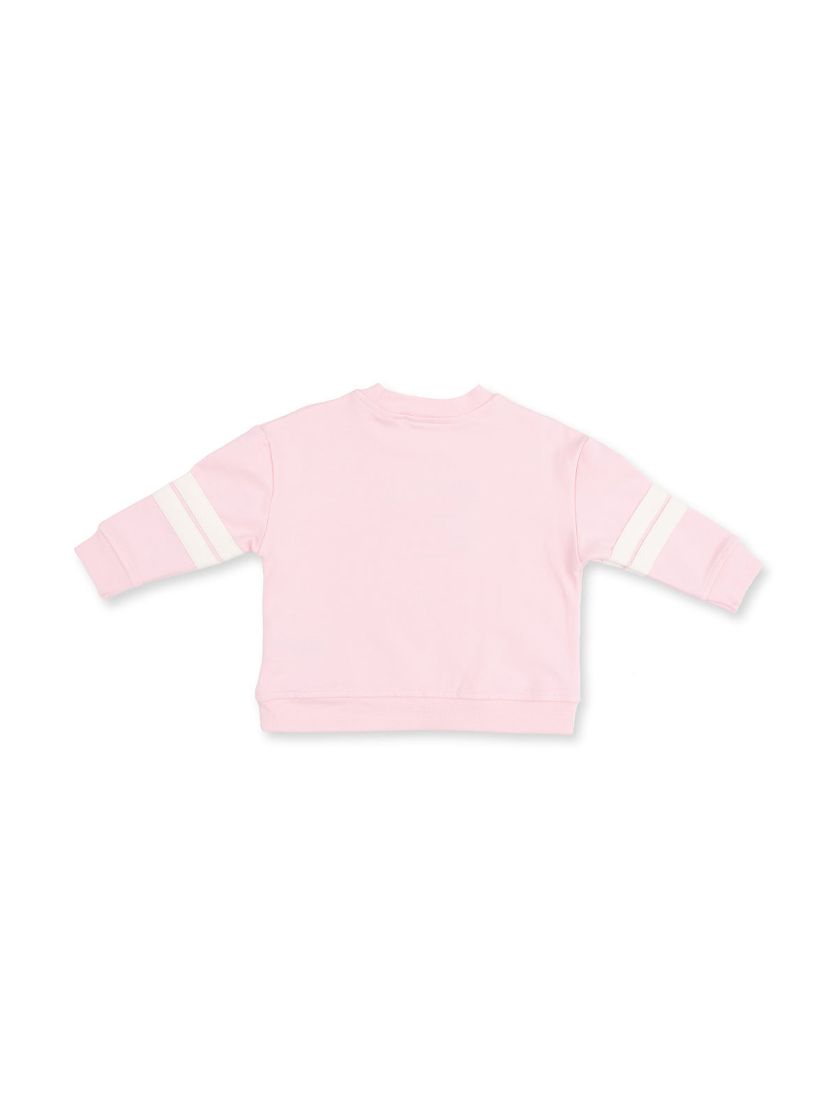 Drop Sleeve Varsity Stripe Sweatshirt, Football Helmets Pink
