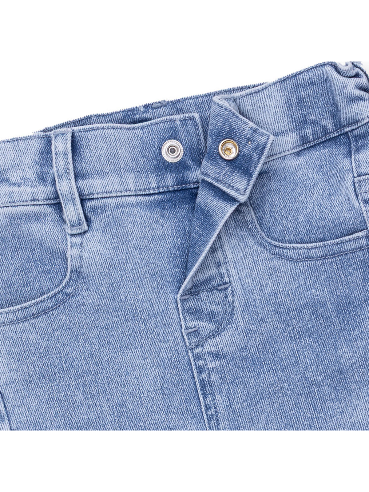 Adjustable Pants, Old School Blue Stretch Denim
