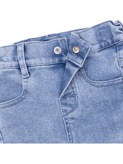 Adjustable Pants, Old School Blue Stretch Denim