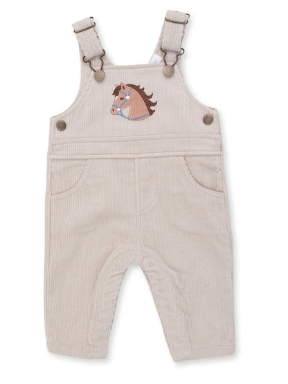Corduroy Overalls, Peyote Horse Appliqué
