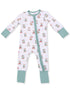 2-Way Zip Romper, Christmas Teddy Bears Uni