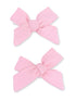 2-Pack Hair Bows w/Clips, Candy Pink