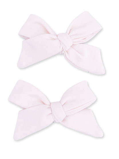 2-Pack Hair Bows w/Clips, Mauve Morn