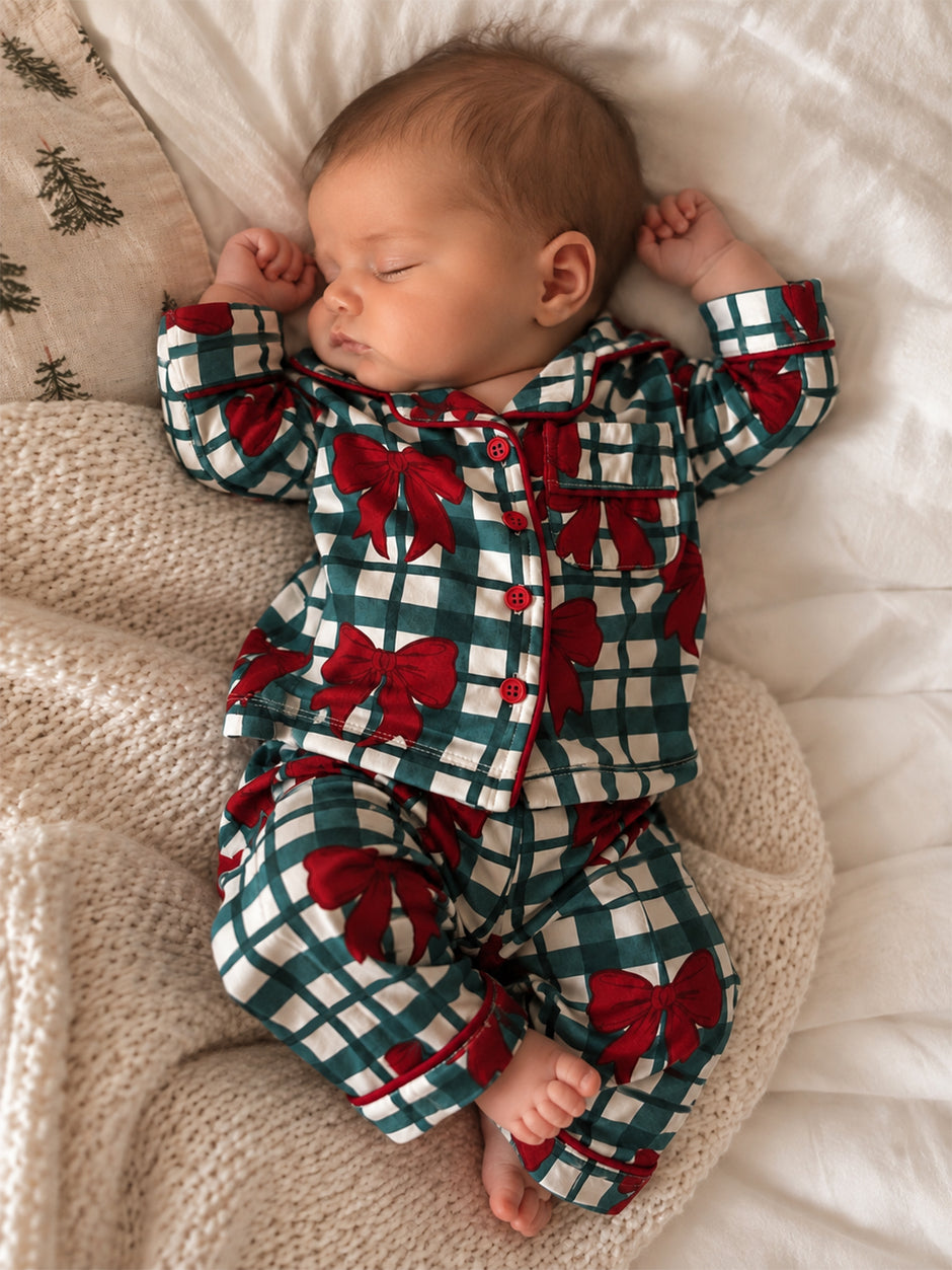Lounge Set, Yuletide Bows