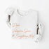 Light gray sweatshirt with the text "Dogs, Pumpkin Spice & Everything Nice" in orange script.